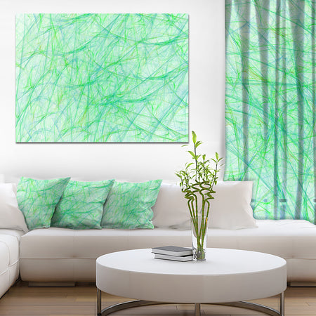 Clear Green Veins of Marble - Abstract Wall Art on Canvas
