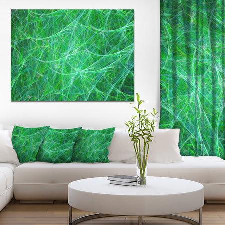 Mystic Green Fractal Veins - Abstract Wall Art on Canvas