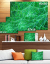 Mystic Green Fractal Veins - Abstract Wall Art on Canvas