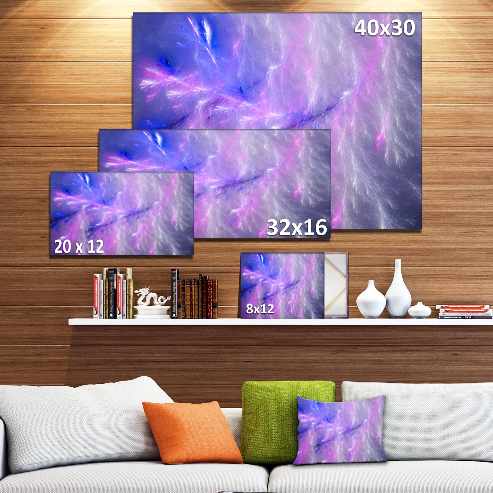 Mystic Blue Thunder Sky - Abstract Wall Art on Canvas