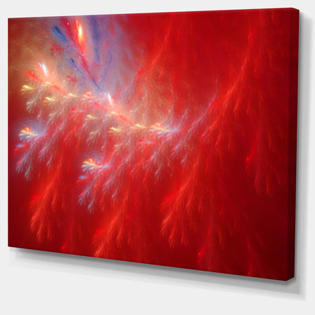 Mystic Red Thunder Sky - Abstract Wall Art on Canvas