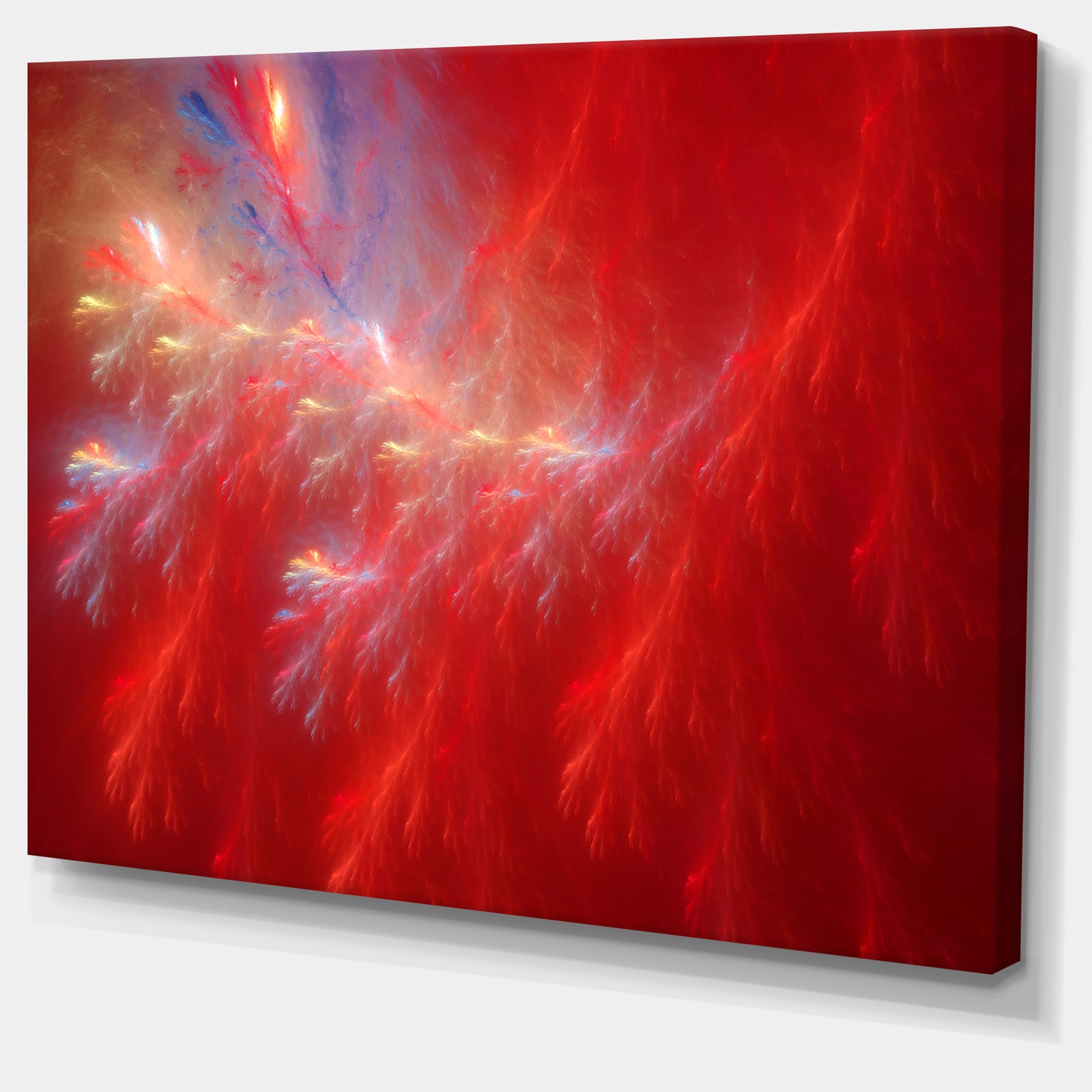 Mystic Red Thunder Sky - Abstract Wall Art on Canvas