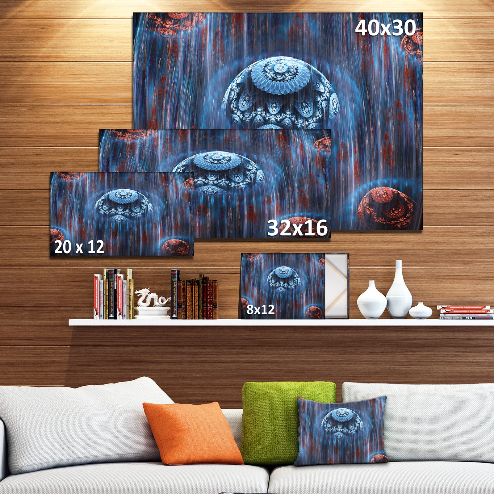 Blue World of Infinite Universe - Abstract Wall Art on Canvas