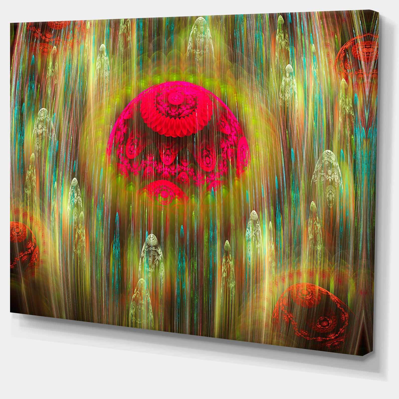 Yellow World of Infinite Universe - Abstract Wall Art on Canvas