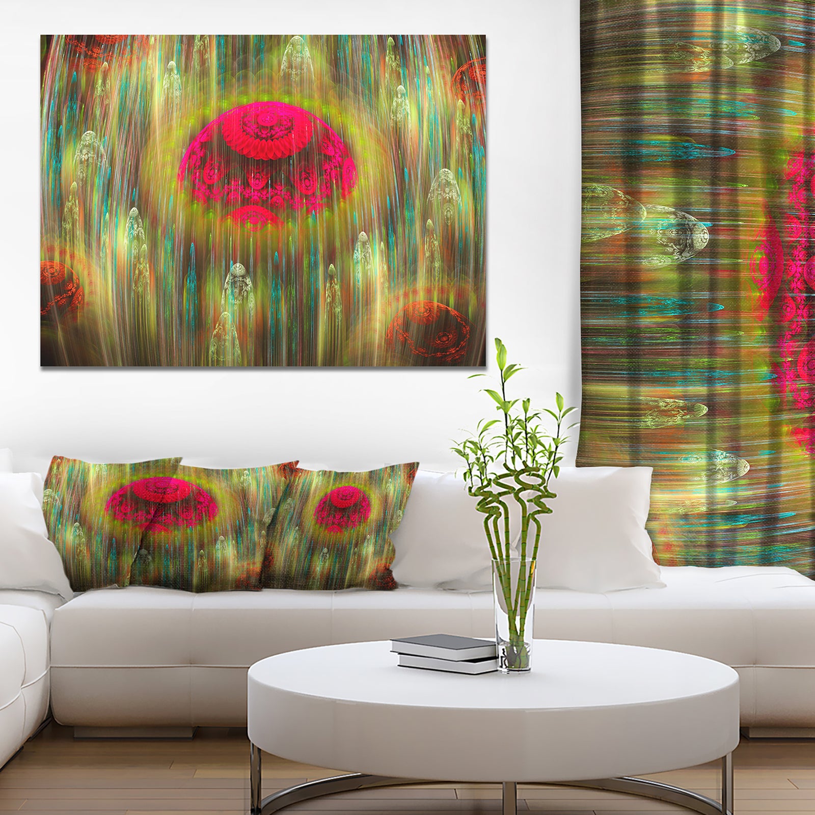 Yellow World of Infinite Universe - Abstract Wall Art on Canvas