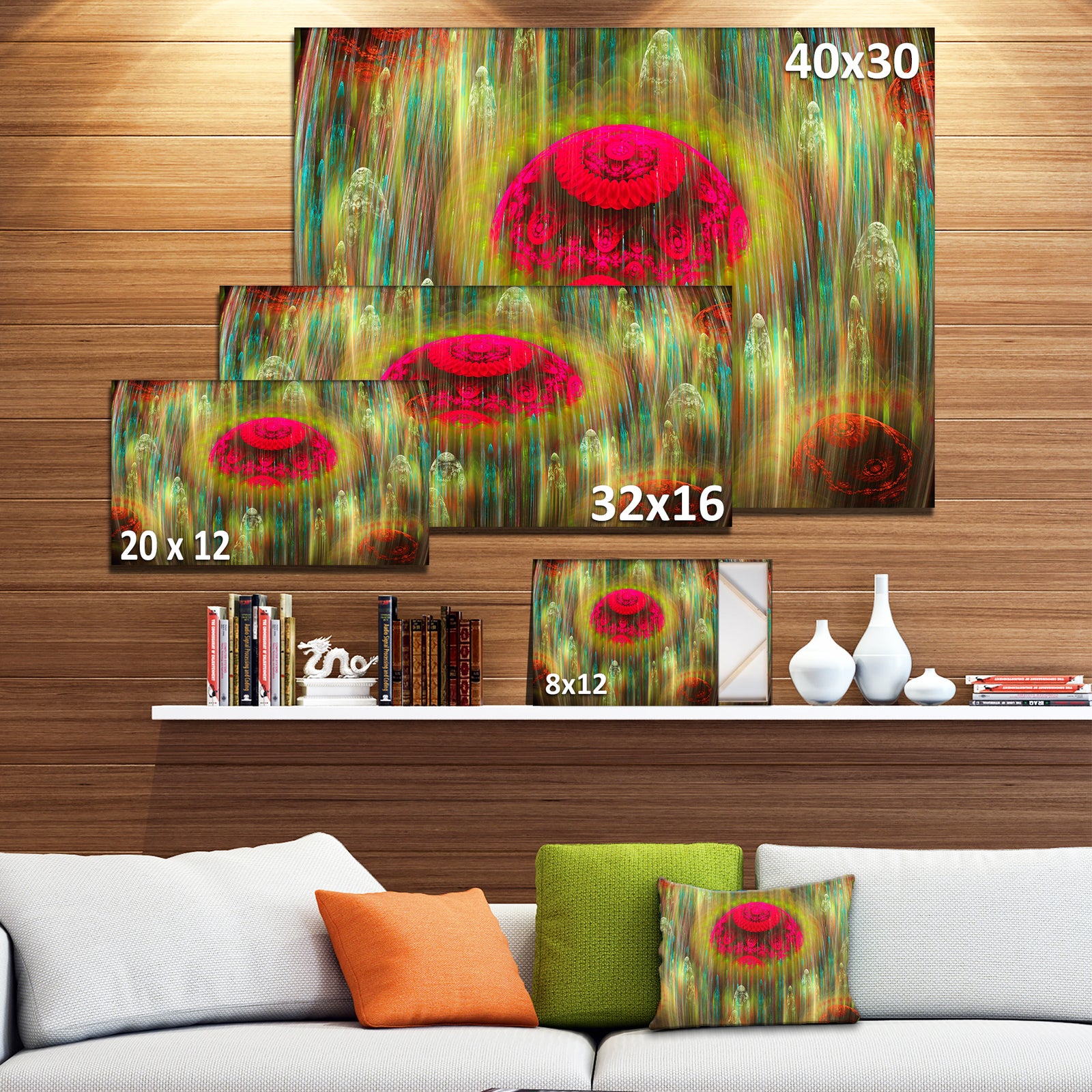 Yellow World of Infinite Universe - Abstract Wall Art on Canvas