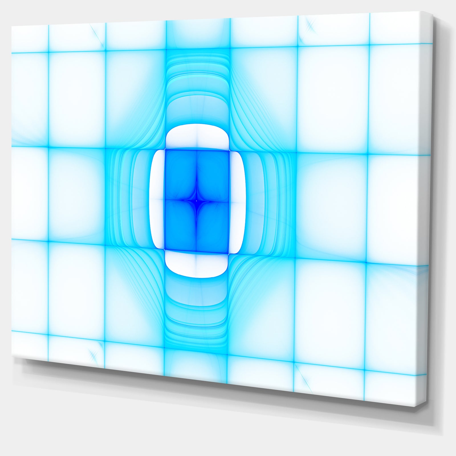 Blue Thermal Infrared Visor - Abstract Wall Art on Canvas