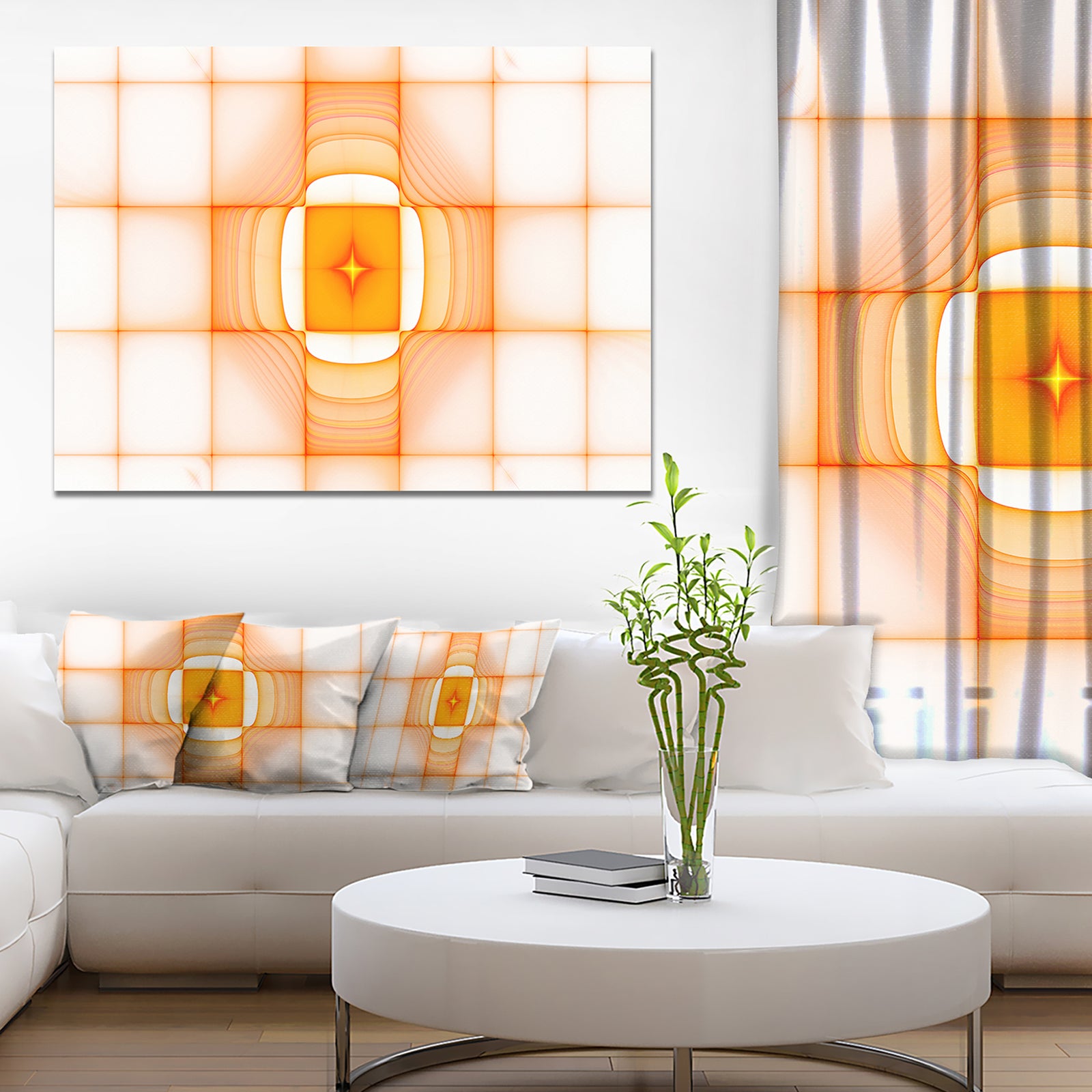 Yellow Thermal Infrared Visor - Abstract Wall Art on Canvas