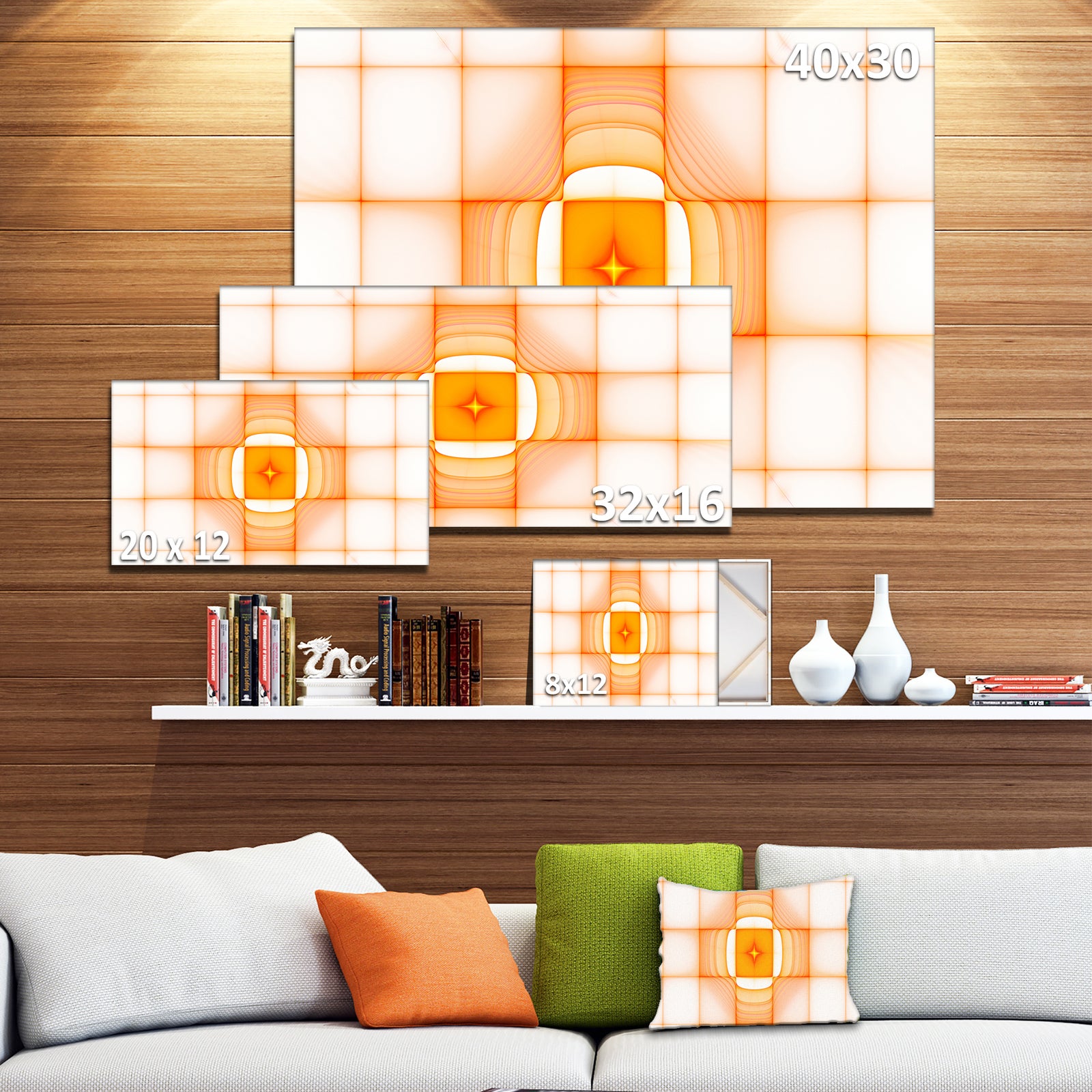 Yellow Thermal Infrared Visor - Abstract Wall Art on Canvas