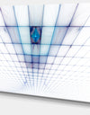 Light Blue Laser Protective Grids - Abstract Wall Art on Canvas