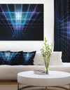 Blue Laser Protective Grids - Abstract Wall Art on Canvas