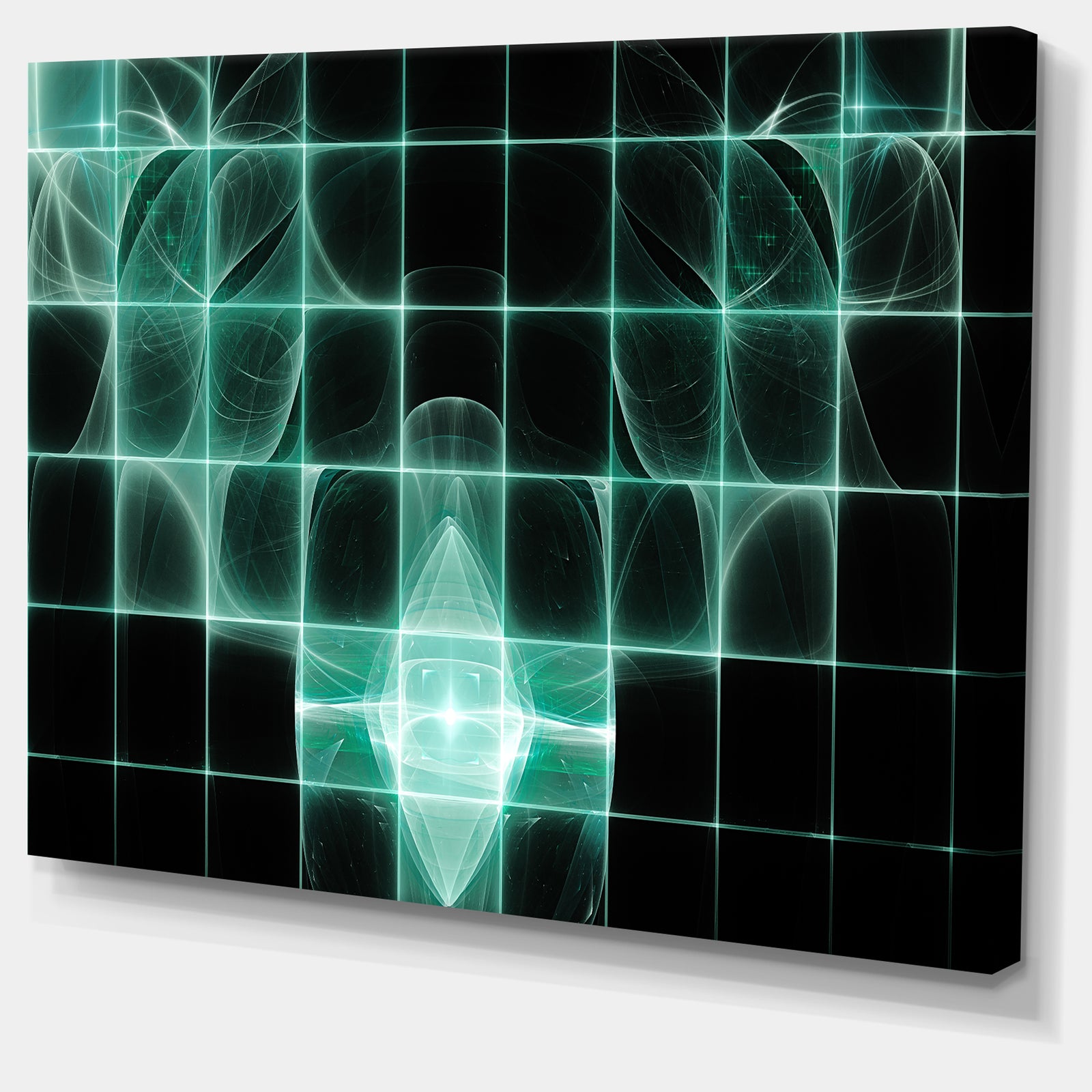 Blue Bat on Rader Screen - Abstract Wall Art on Canvas