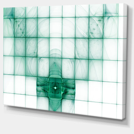 Light Blue Bat on Radar Screen - Abstract Wall Art on Canvas