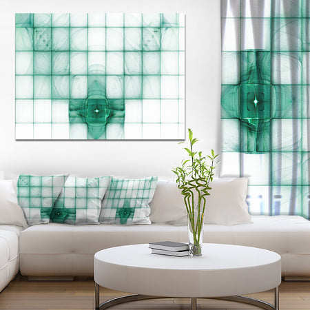 Light Blue Bat on Radar Screen - Abstract Wall Art on Canvas