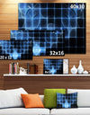 Bright Blue Bat on Radar Screen - Abstract Wall Art on Canvas