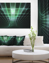 Light Green Bat on Radar Screen - Abstract Wall Art on Canvas