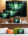 Light Green Bat on Radar Screen - Abstract Wall Art on Canvas