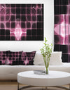 Pink Bat Outline on Radar - Abstract Wall Art on Canvas