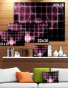 Pink Bat Outline on Radar - Abstract Wall Art on Canvas