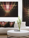 Pink on Black Laser Protective Grids - Abstract Wall Art on Canvas