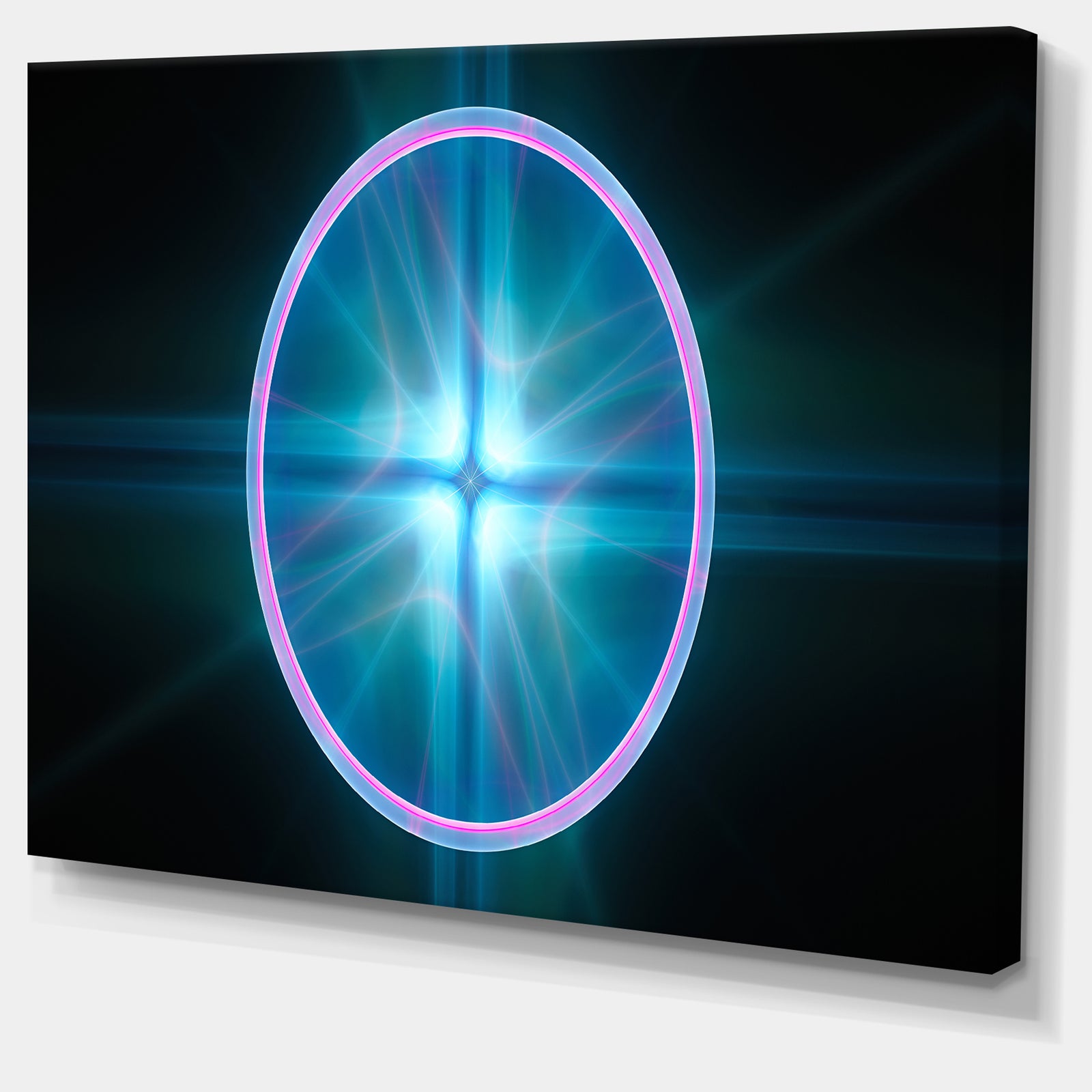 Blue Sphere of Cosmic Mind - Abstract Wall Art on Canvas