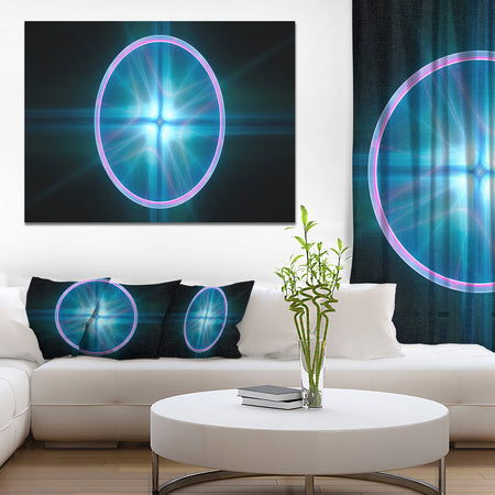 Blue Sphere of Cosmic Mind - Abstract Wall Art on Canvas