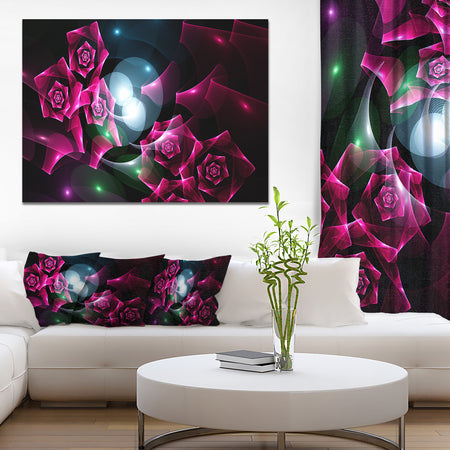 Pink Bouquet of Beautiful Roses - Abstract Wall Art on Canvas