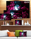 Pink Bouquet of Beautiful Roses - Abstract Wall Art on Canvas