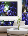 Blue Bouquet of Beautiful Roses - Abstract Wall Art on Canvas