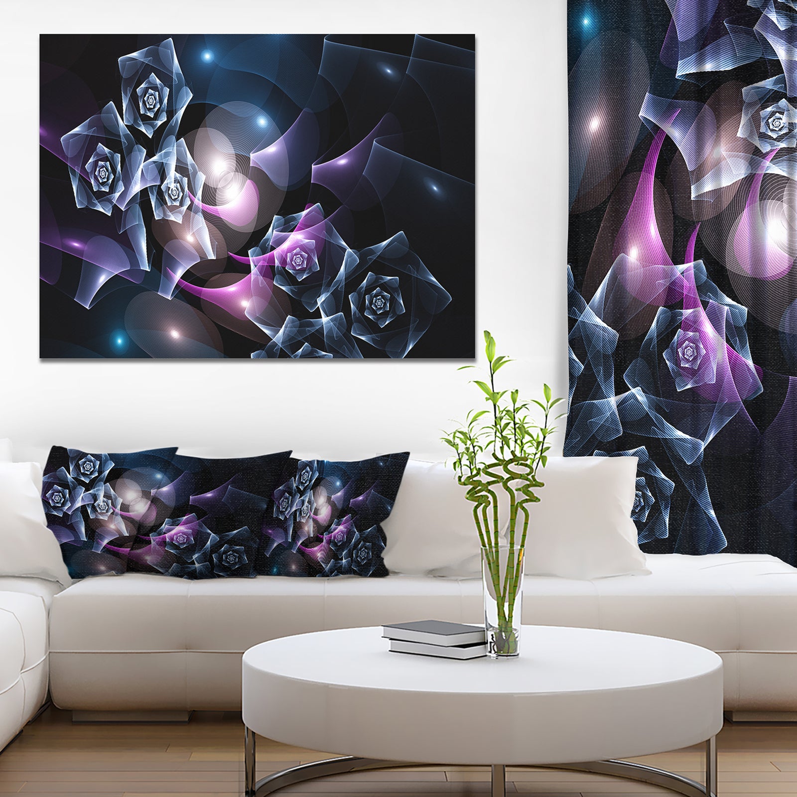 Glowing Bouquet of Beautiful Roses - Abstract Wall Art on Canvas
