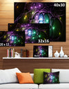 Multi-Color Fractal Space Circles - Extra Large Abstract Canvas Art Print