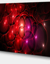 Red Fractal Space Circles - Extra Large Abstract Canvas Art Print