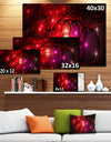 Red Fractal Space Circles - Extra Large Abstract Canvas Art Print