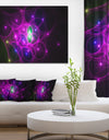 Pink Fractal Space Circles - Extra Large Abstract Canvas Art Print