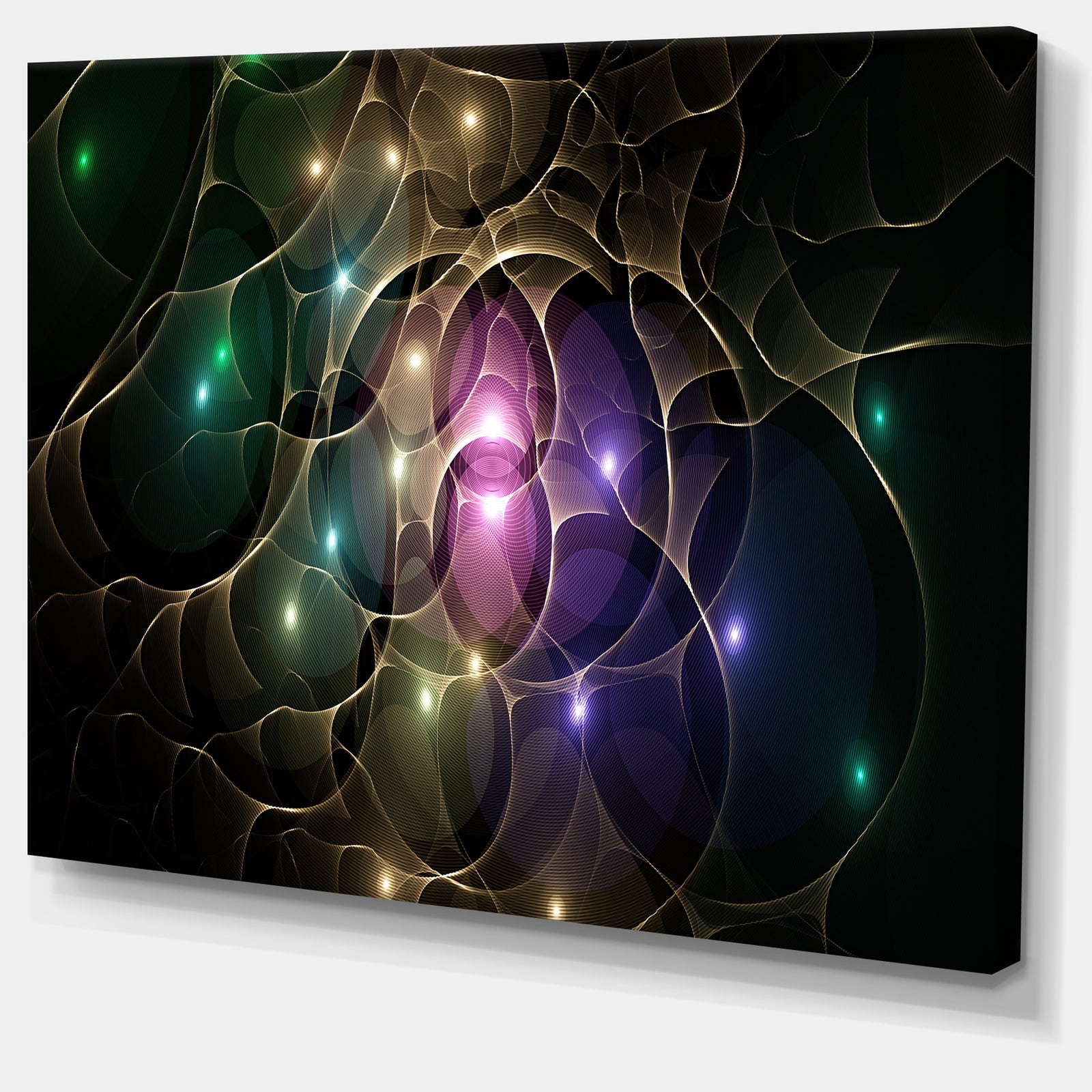 Myriad of Colored Space Circles - Extra Large Abstract Canvas Art Print