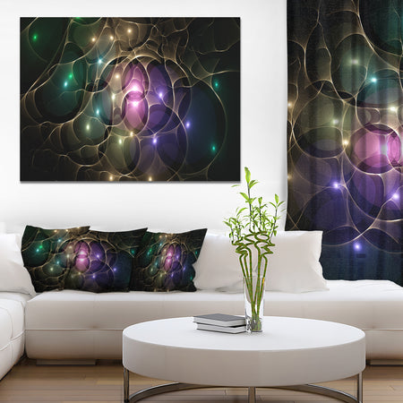 Myriad of Colored Space Circles - Extra Large Abstract Canvas Art Print