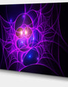 Bright Purple Fractal Cobweb - Extra Large Abstract Canvas Art Print