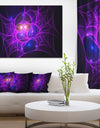 Bright Purple Fractal Cobweb - Extra Large Abstract Canvas Art Print