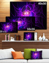 Bright Purple Fractal Cobweb - Extra Large Abstract Canvas Art Print