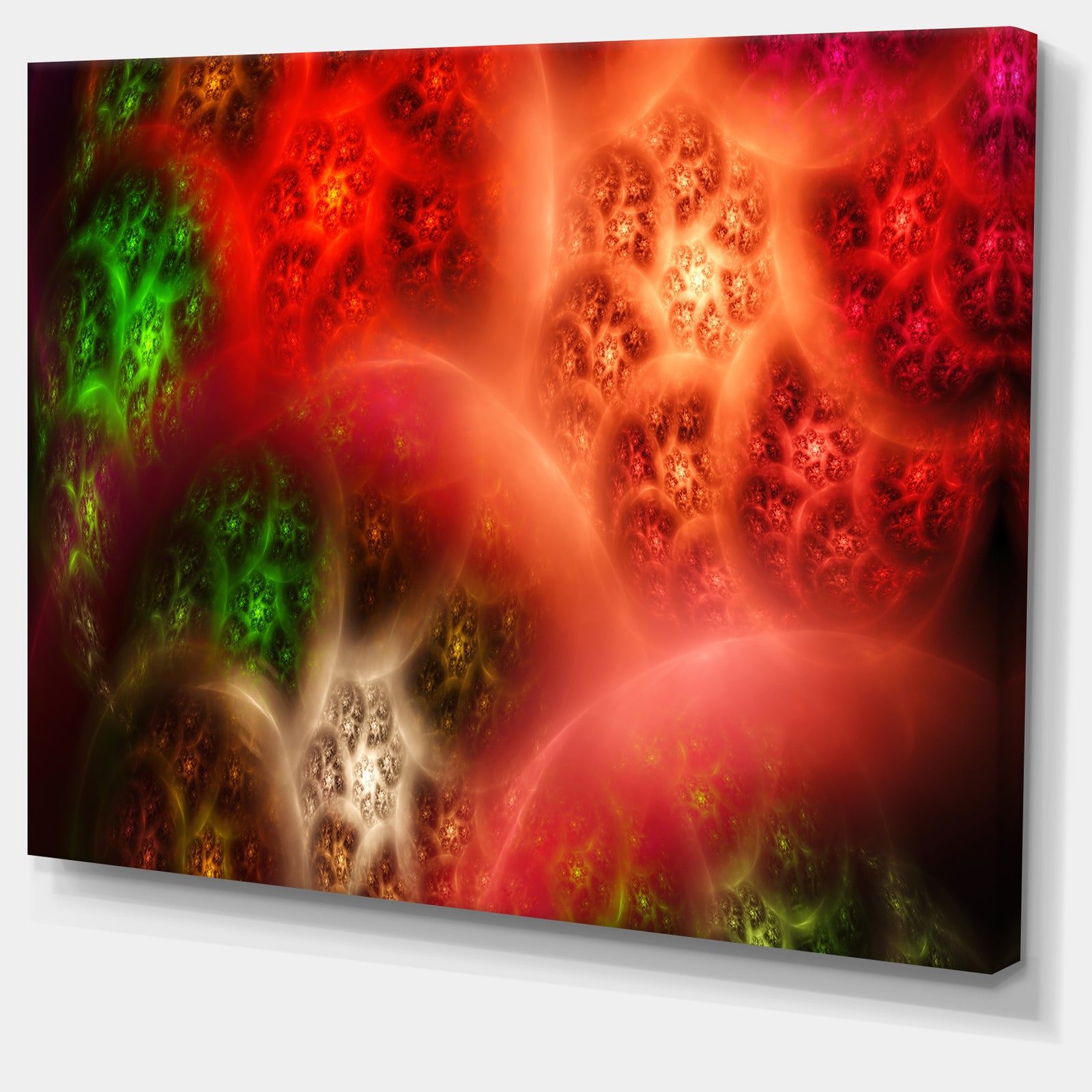 Red Magic Stormy Sky - Extra Large Abstract Canvas Art Print