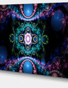 Cabalistic Blue Fractal Pattern - Extra Large Abstract Canvas Art Print