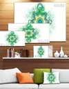 Cabalistic Star Fractal Flower - Extra Large Abstract Canvas Art Print