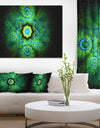 Cabalistic Bright Green Texture - Extra Large Abstract Canvas Art Print