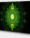 Cabalistic Green Fractal Sphere - Extra Large Abstract Canvas Art Print