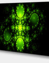 Cabalistic Green Fractal Design - Extra Large Abstract Canvas Art Print