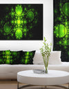 Cabalistic Green Fractal Design - Extra Large Abstract Canvas Art Print