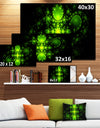 Cabalistic Green Fractal Design - Extra Large Abstract Canvas Art Print