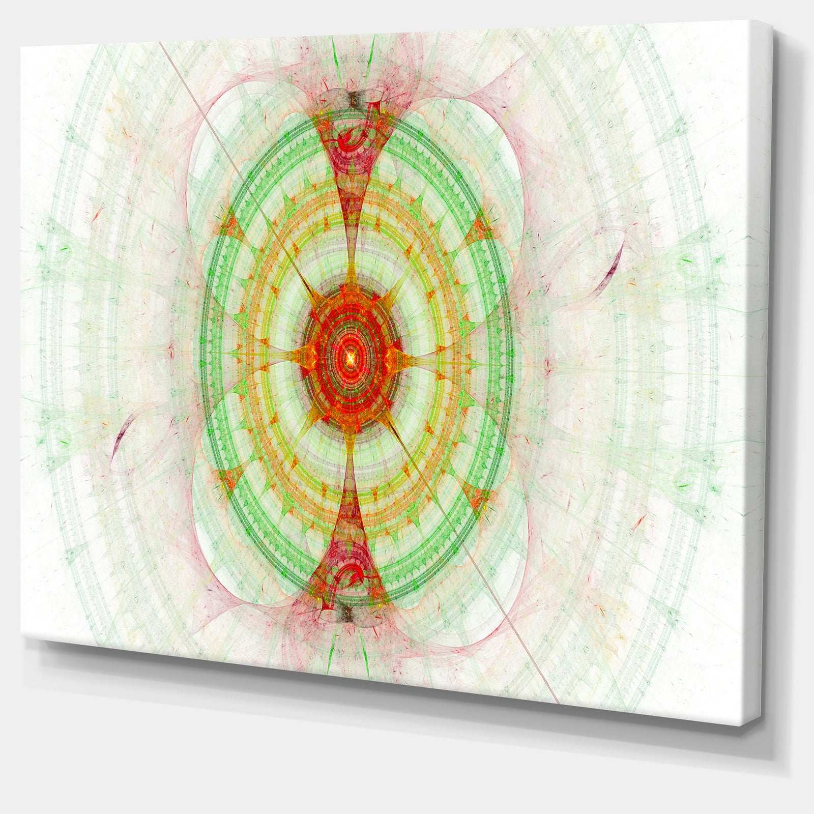 Cabalistic Fractal Green Sphere - Abstract Wall Art Canvas