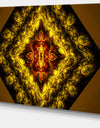 Cabalistic Yellow Fractal Design - Abstract Wall Art Canvas