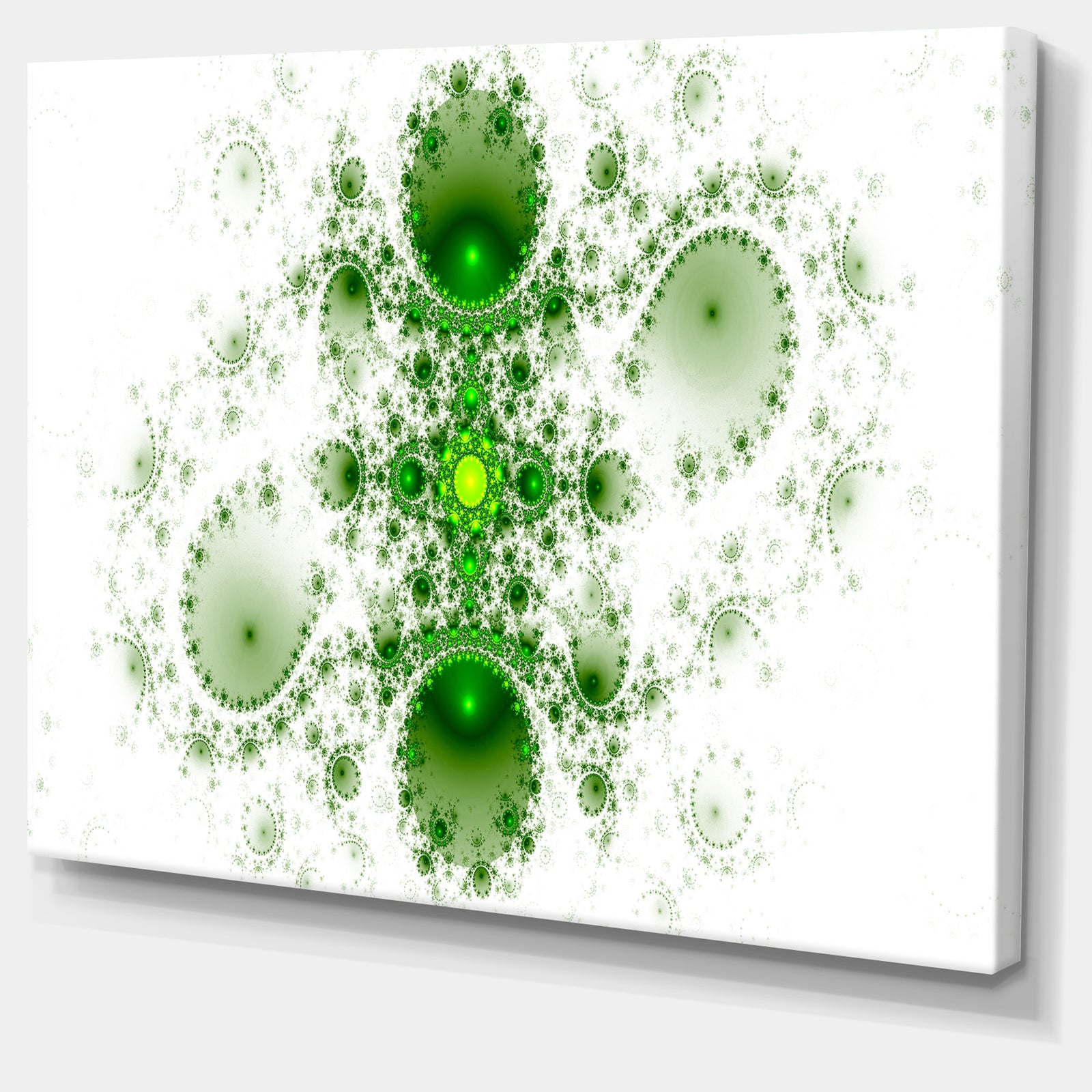 Cabalistic Nature Green Fractal Art - Abstract Wall Art Canvas